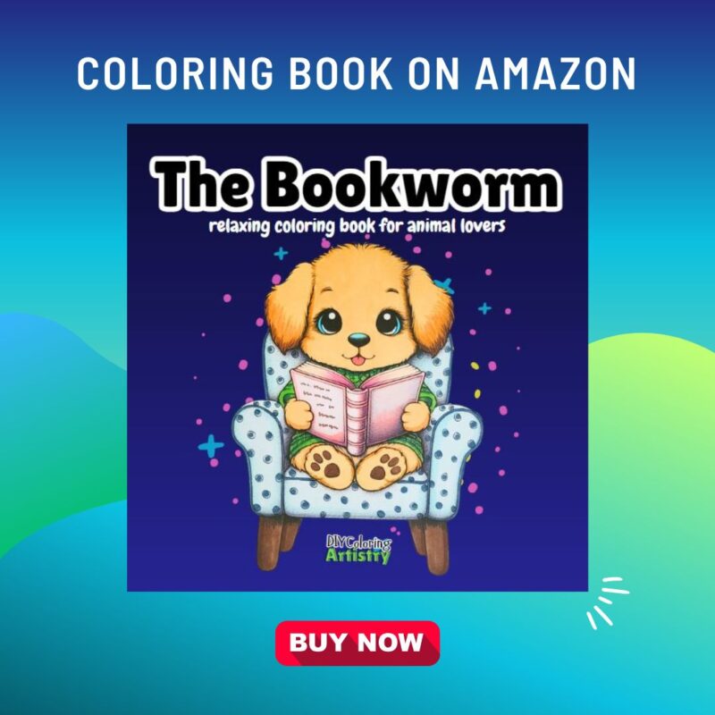 The bookworm adult coloring book