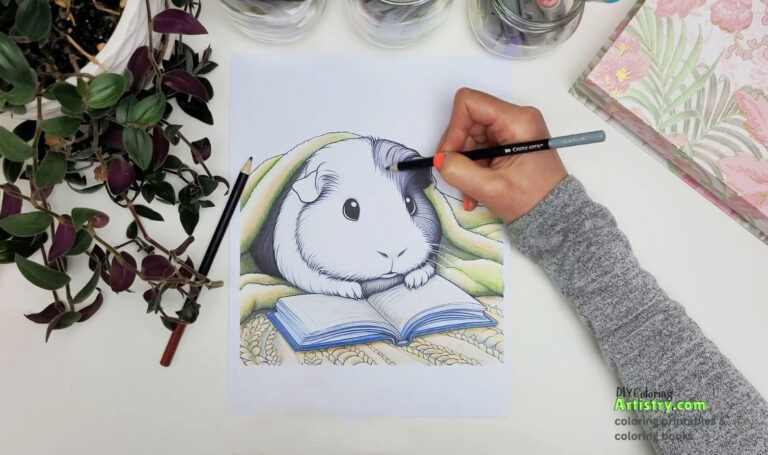 coloring a guinea pig