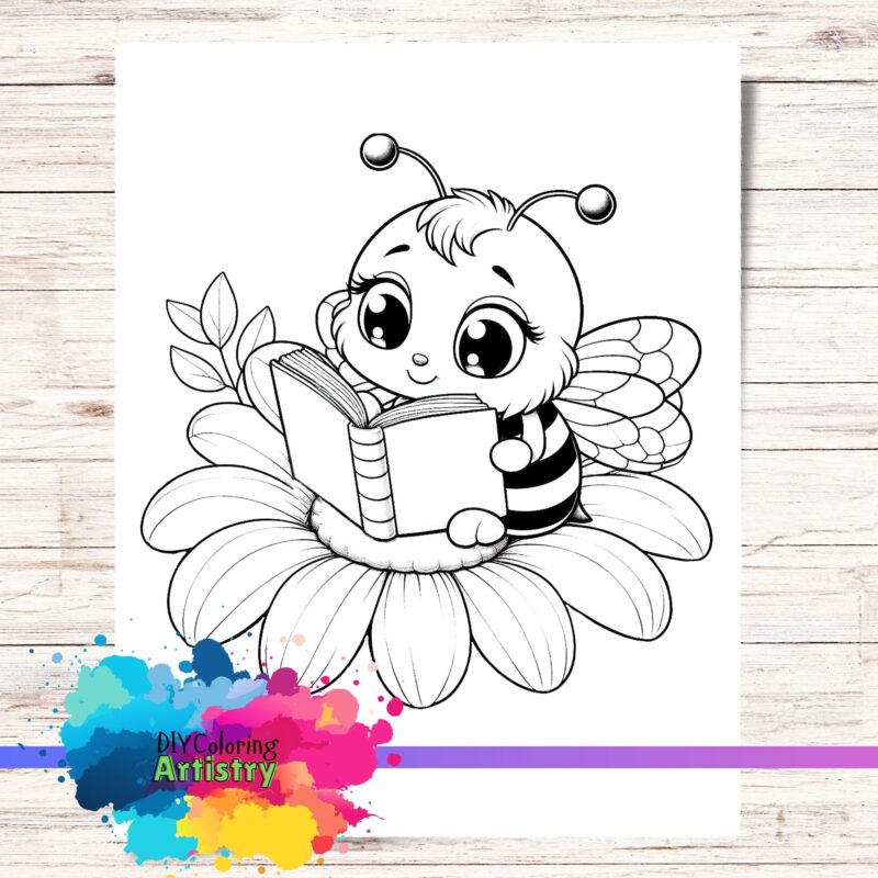 bee coloring page