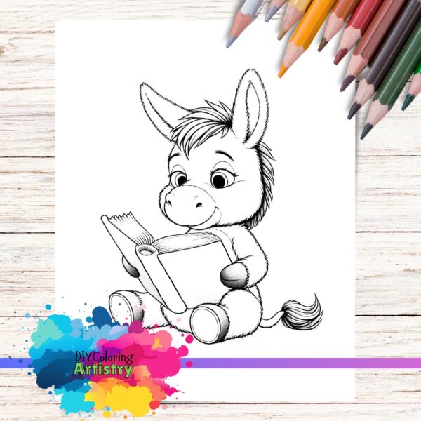 donkey coloring page