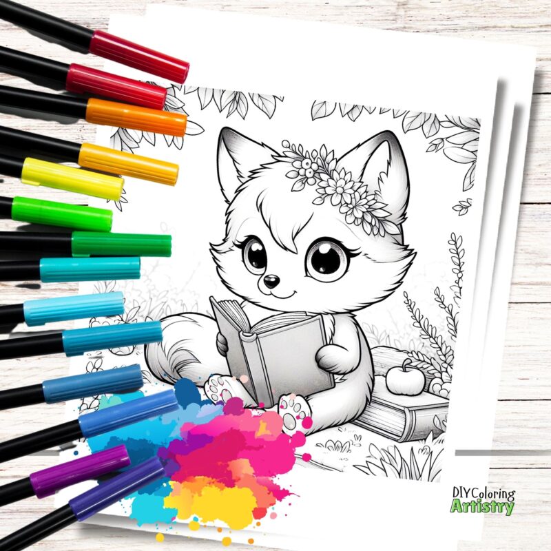 fox coloring page