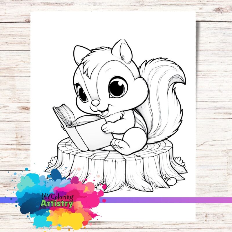 chipmunk coloring page