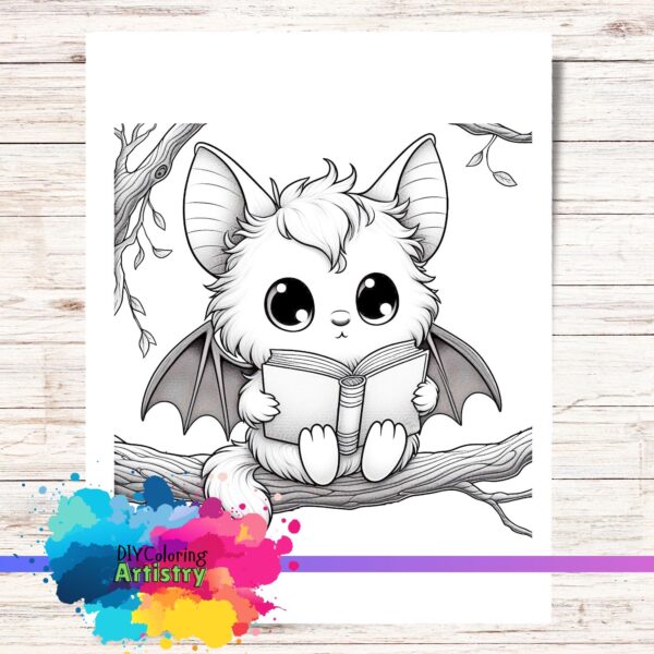 bat coloring page