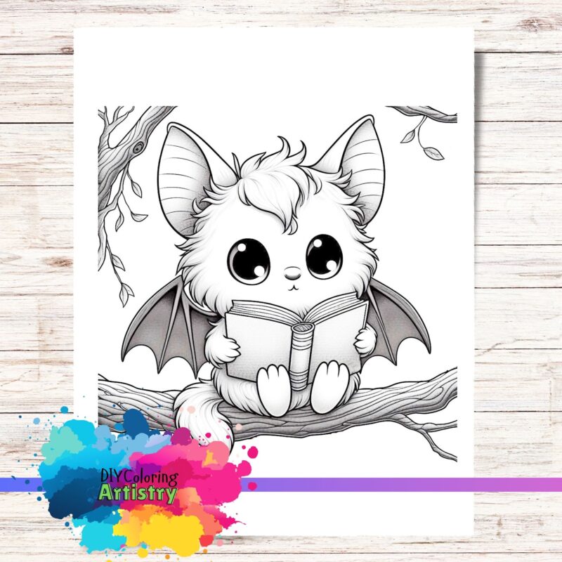 bat coloring page