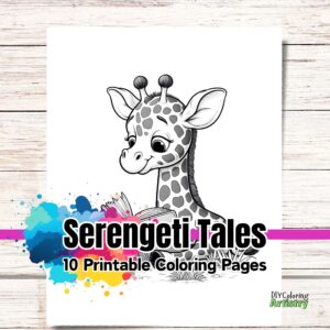 Adult Coloring Pages: Serengeti Animals