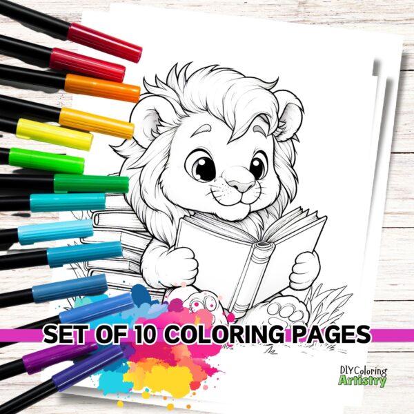 coloring page serengeti tales lion