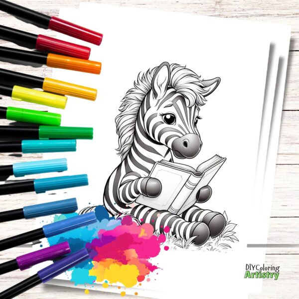 coloring page serengeti tales zebra