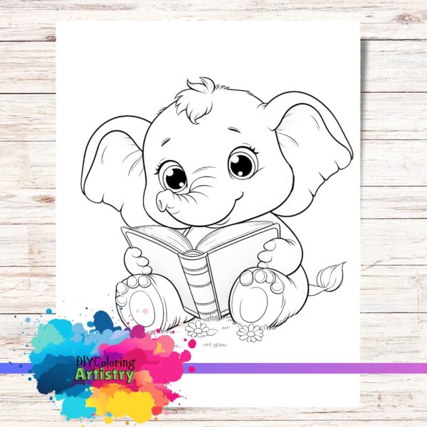 coloring page serengeti tales elephant