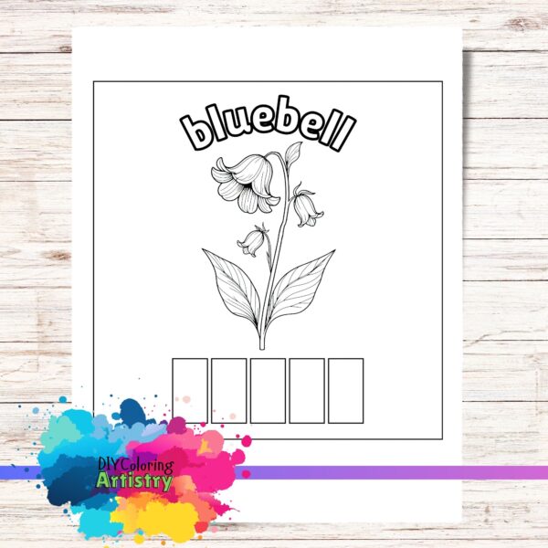 bluebell coloring page