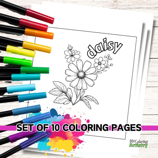 daisy coloring page