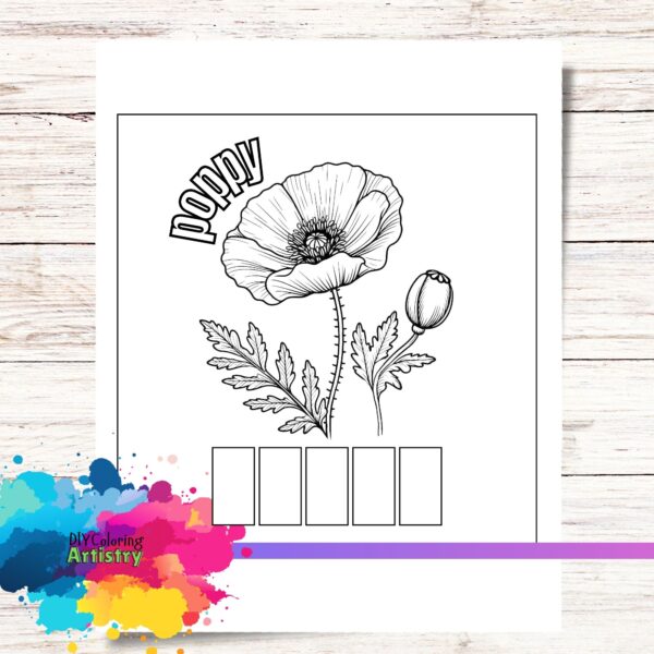 poppy coloring page