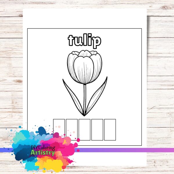 tulip coloring page