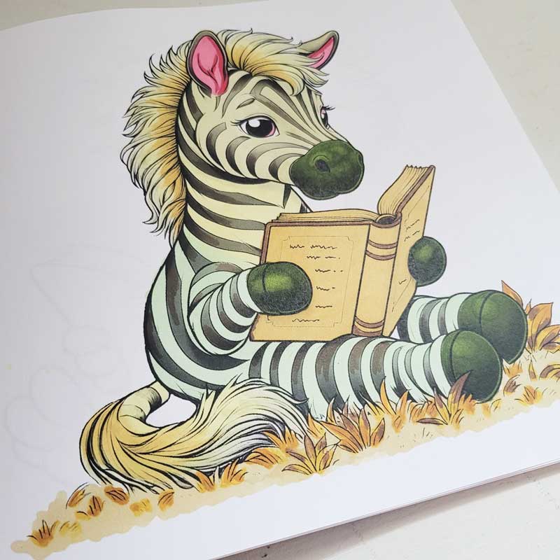 How to Color A Zebra With Alcohol Markers