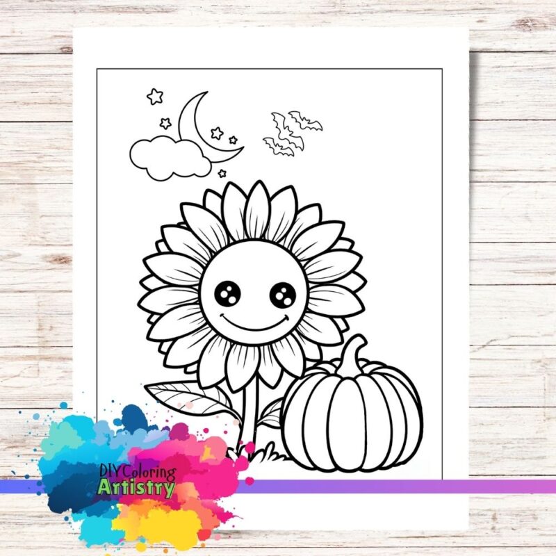 Smiling sunflower Printable