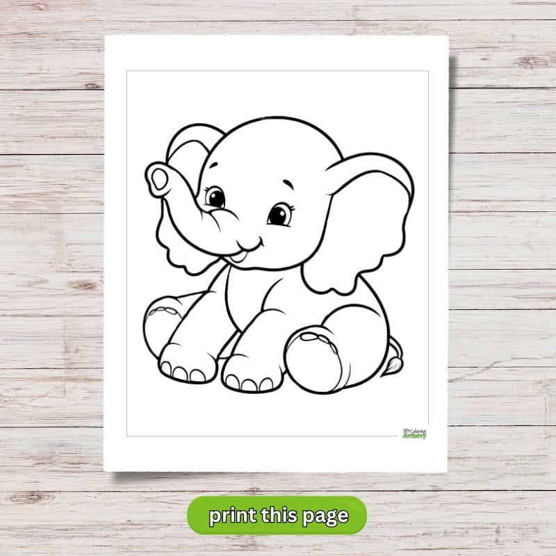 Adorable happy elephant