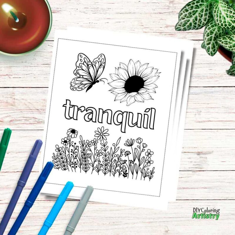 Tranquil Coloring Page