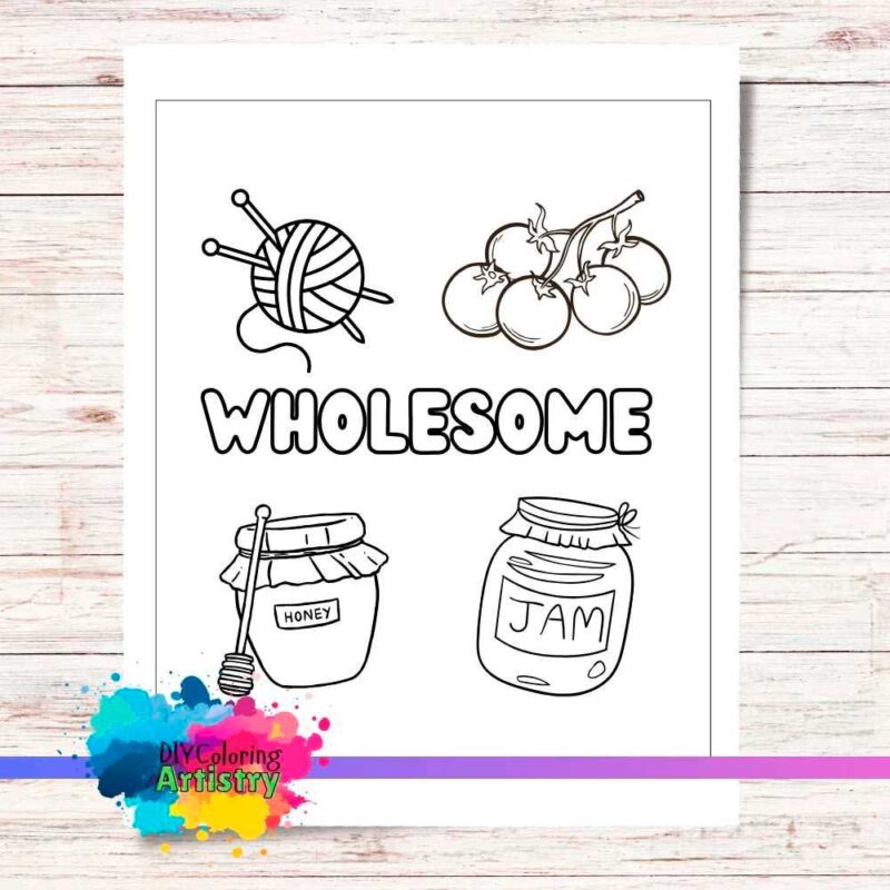 Wholesome Coloring Page