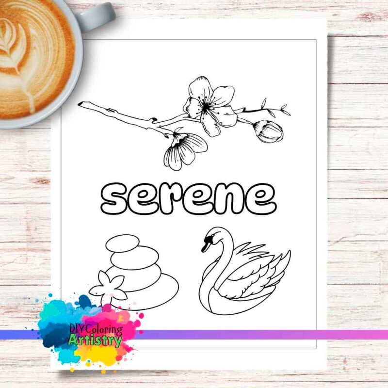 Serene Coloring Page