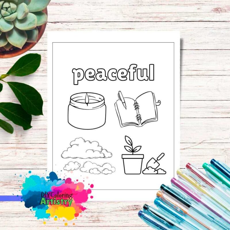 Peaceful Coloring Page