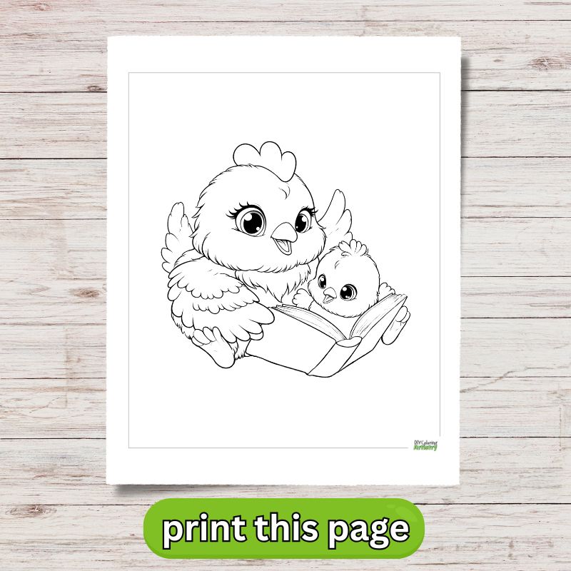 Farm Animals coloring pages chickens