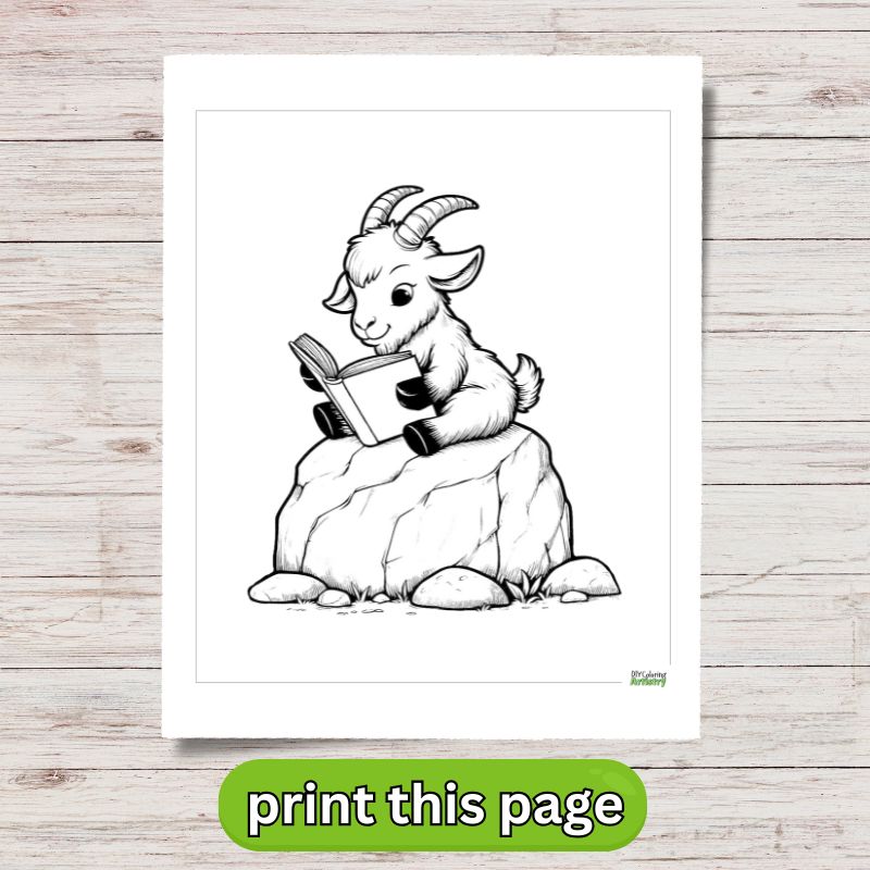 Farm Animals coloring pages goat