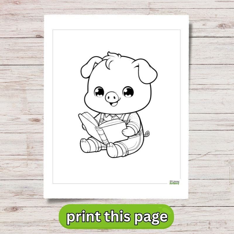 Farm Animals coloring pages pig