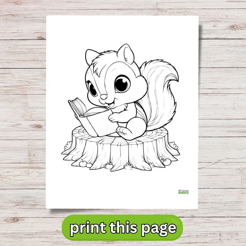 Chipmunk Coloring Page