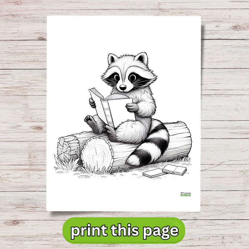 Raccoon Coloring Page