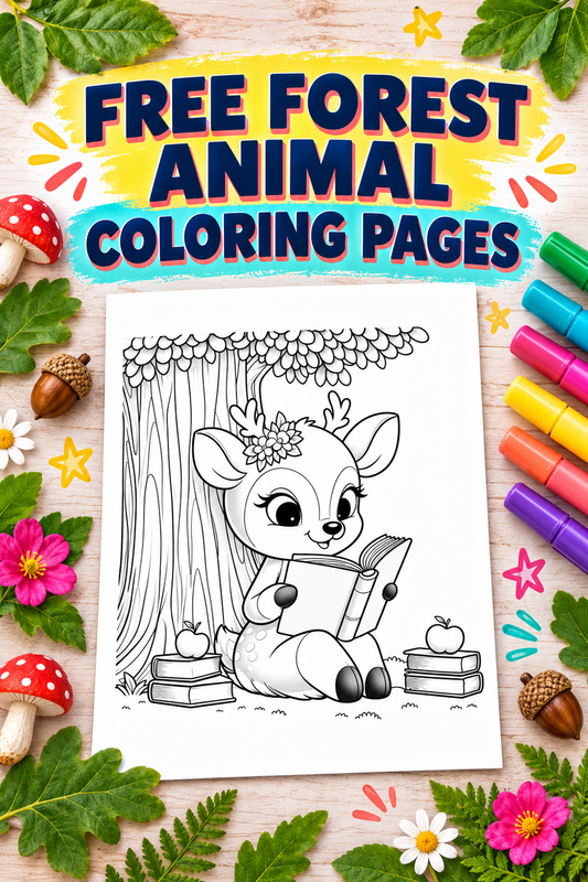 forest animal coloring pages