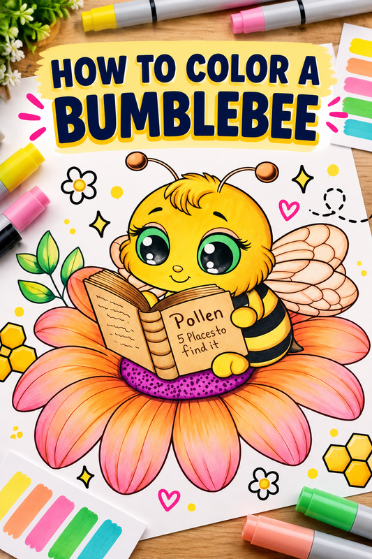 how to color a bumblebee