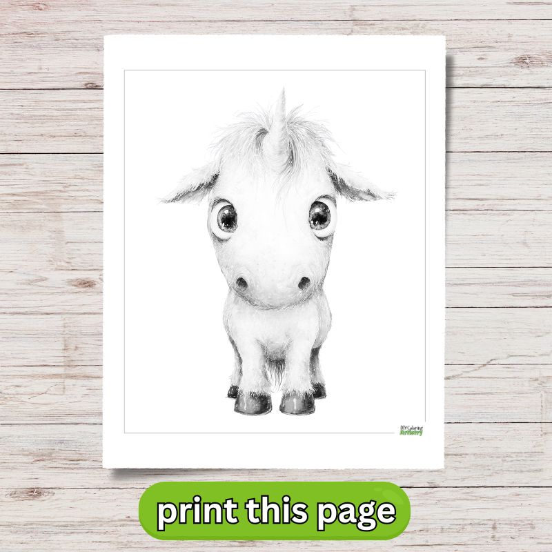 cute coloring page of  A unicorn