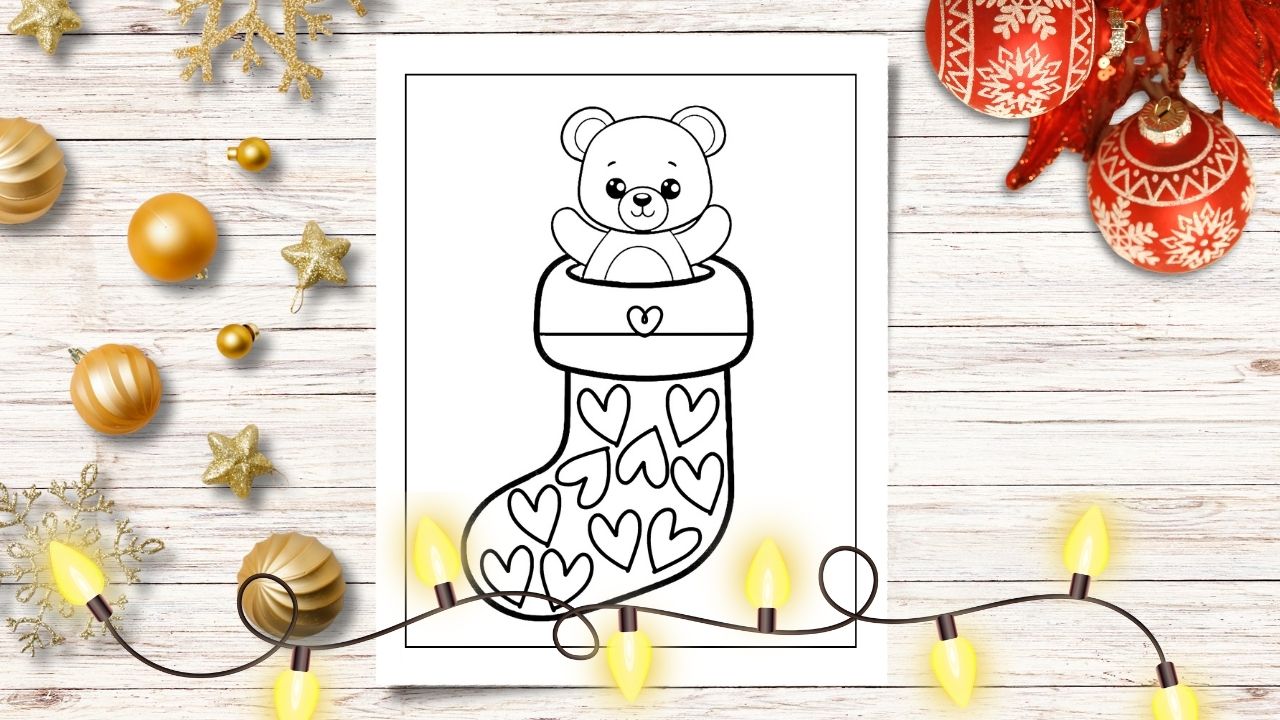 10 Easy Christmas Stocking Coloring Pages DIY Coloring Artistry
