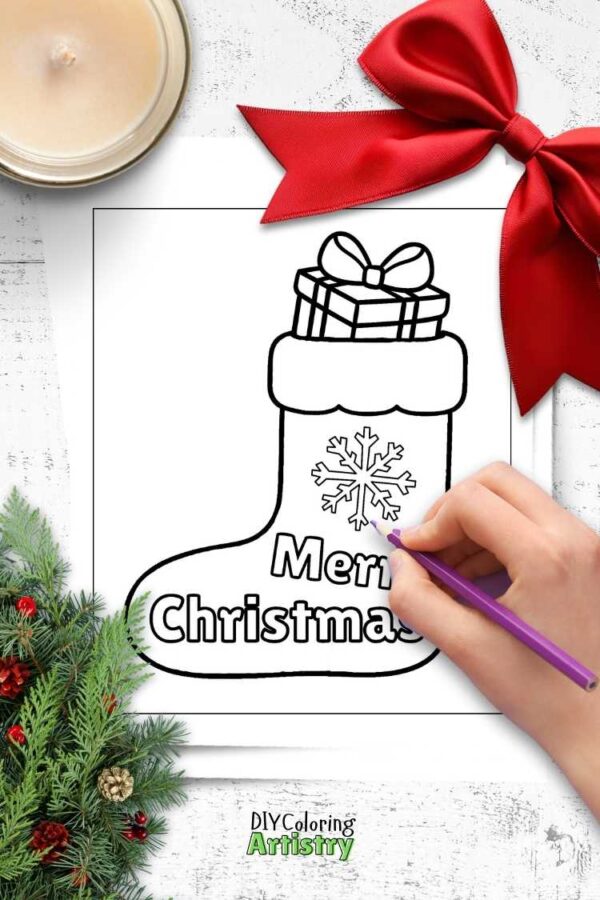 Christmas Stockings Coloring Pages - Image 2