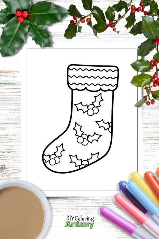 Holly Pattern Stocking