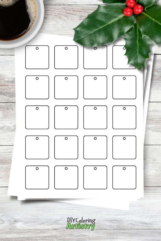 blank Christmas tags to print