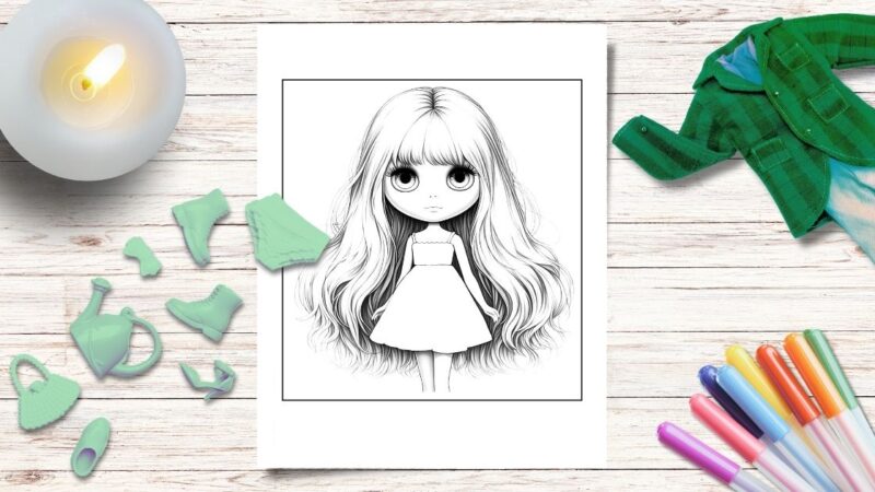 blythe doll coloring pages