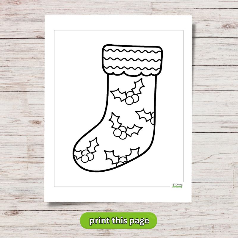 Holly Pattern Stocking