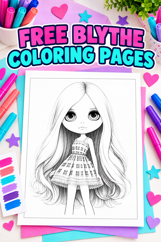 free blythe doll coloring pages