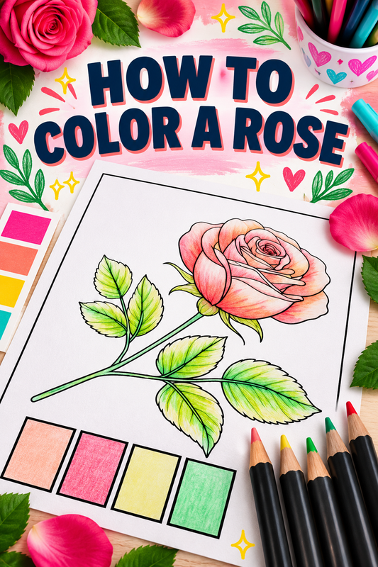 how to color a rose