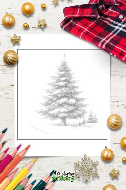 Winter Tree Cozy Winter Coloring Pages To Print