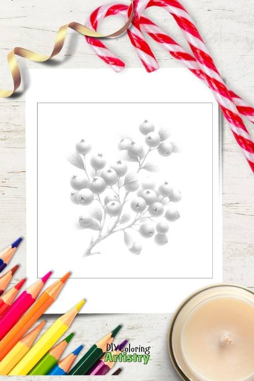 Winter Berries Cozy Winter Coloring Pages To Print