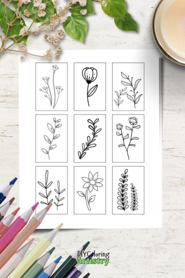 Journal Flowers Coloring Pages - Image 5