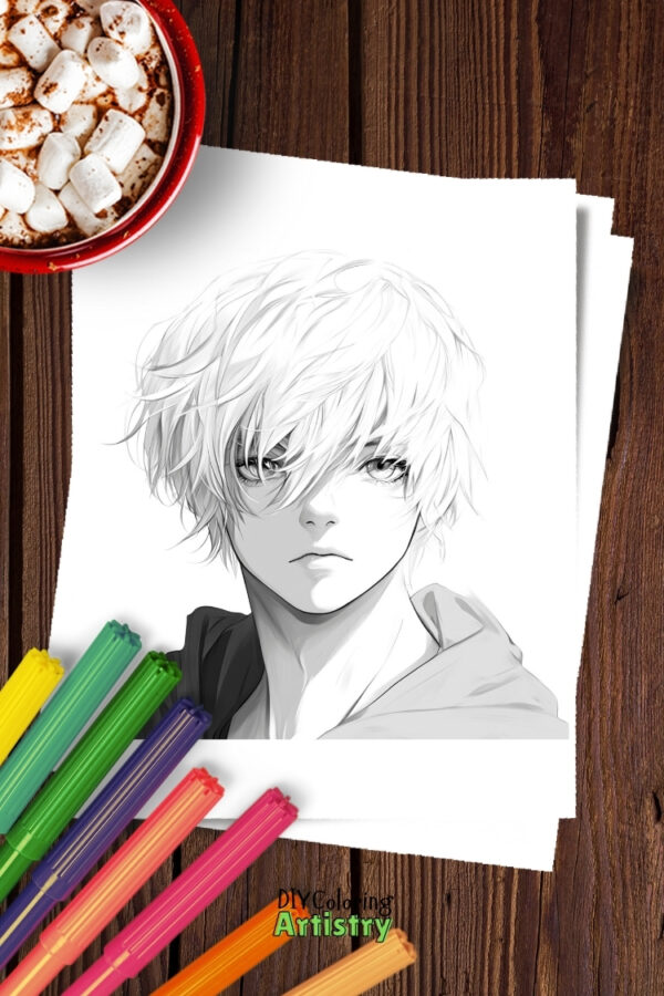 Anime Boys Coloring Pages - Image 5