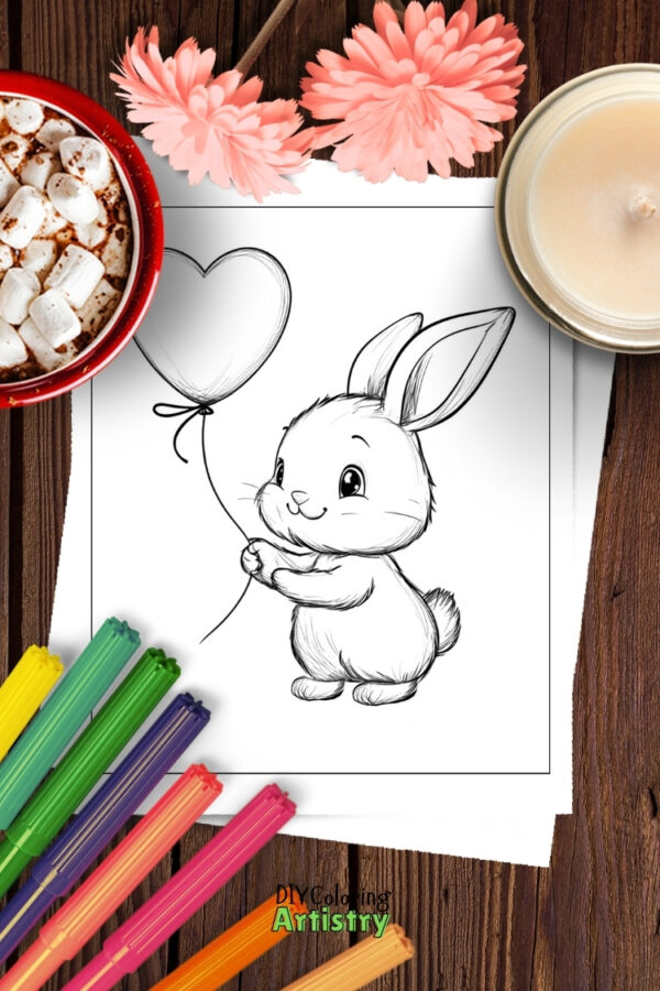 Cuddly Valentine Coloring Pages - Image 10