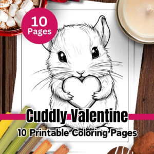 cuddly valentine coloring pages 1