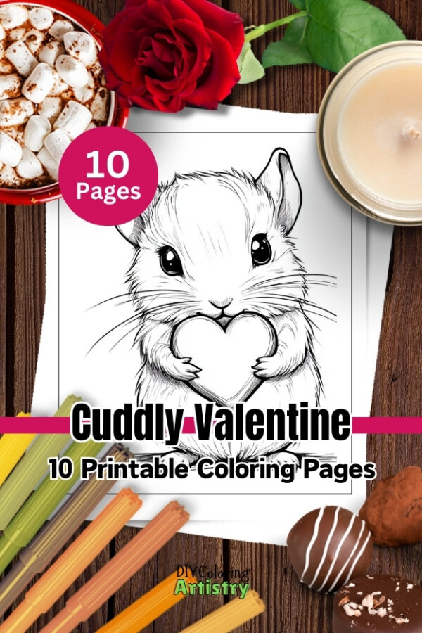 cuddly valentine coloring pages 1