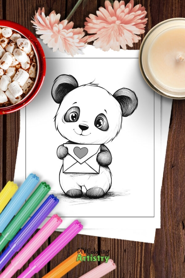 Cuddly Valentine Coloring Pages - Image 4