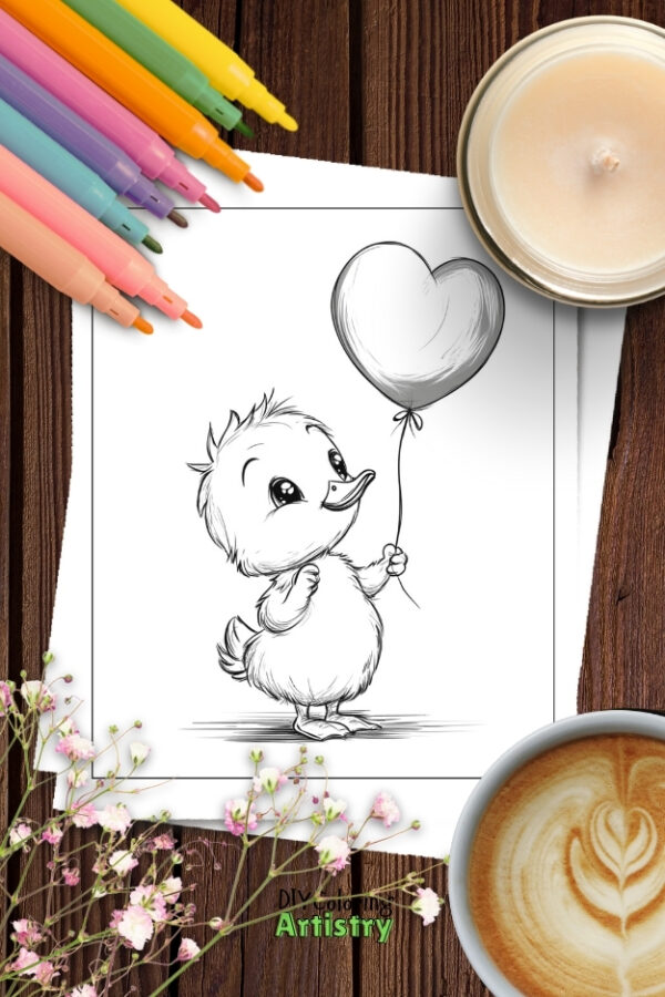 Cuddly Valentine Coloring Pages - Image 5