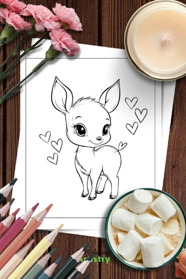 Cuddly Valentine Coloring Pages - Image 6