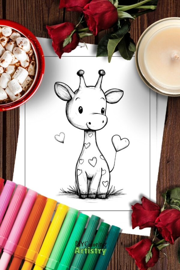 Cuddly Valentine Coloring Pages - Image 7